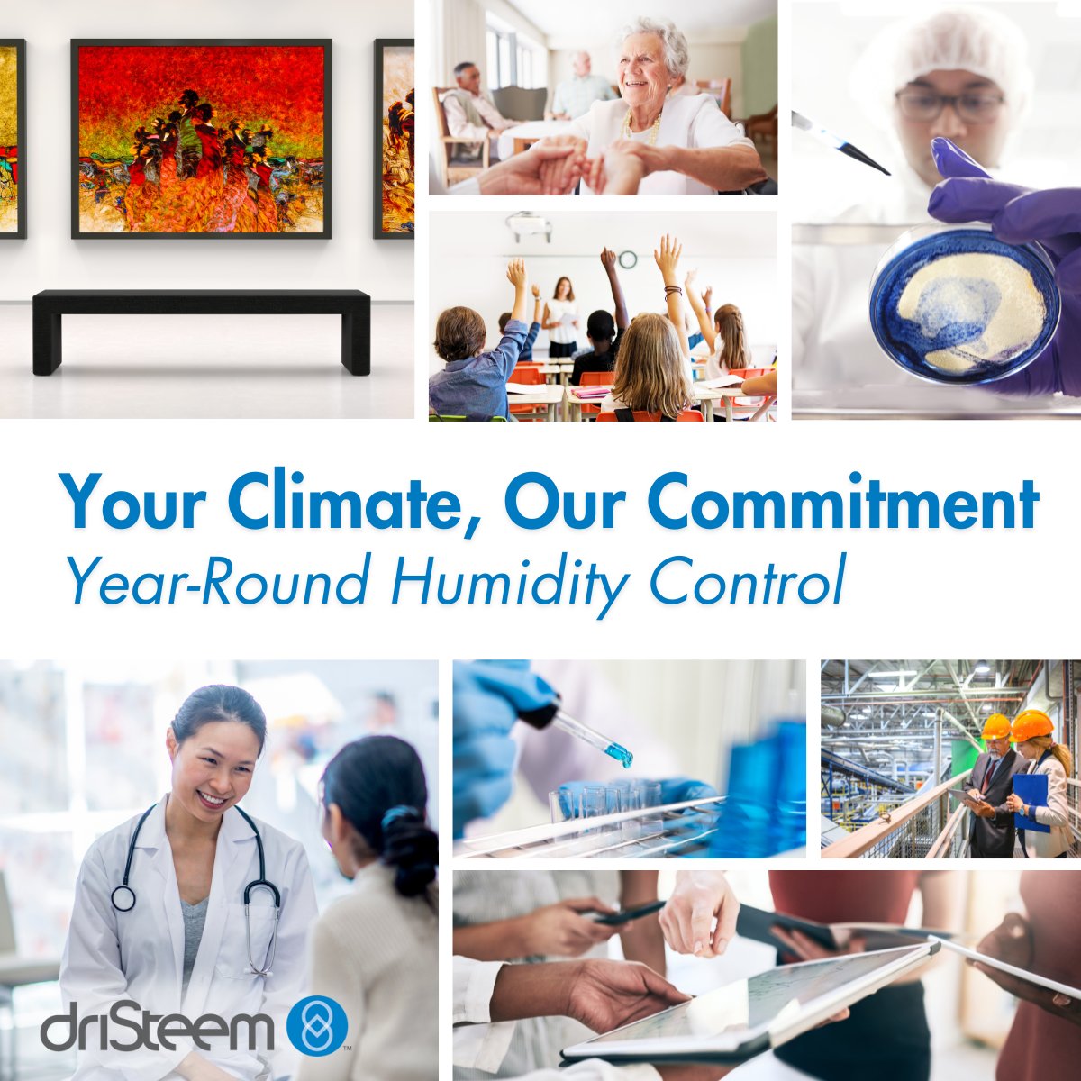 Your climate is our commitment. DriSteem's year-round humidity control solutions ensures optimal indoor air conditions for every season. Experience the reliability and quality of DriSteem humidity solutions today. Learn more: zurl.co/pBWw  
#HumidityControl #HVAC