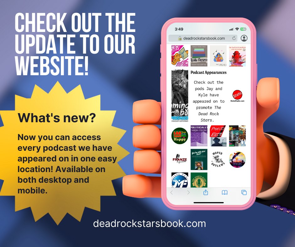 Check out the podcast we have been on talking about The Dead Rock Stars!
deadrockstarsbook.com
#deadrockstarsbook