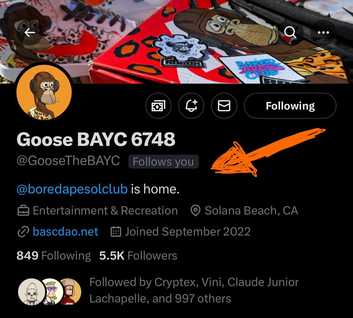 Goose BAYC 6748 tweet media