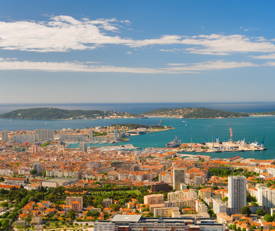Toulon is a port city on southern France’s Mediterranean coast, lined with sandy beaches and shingle coves. It’s a significant naval base and the harbor is home to submarines and warshipsac, as well as fishing boats and ferries. #toulon #travelfrance #bestplaces