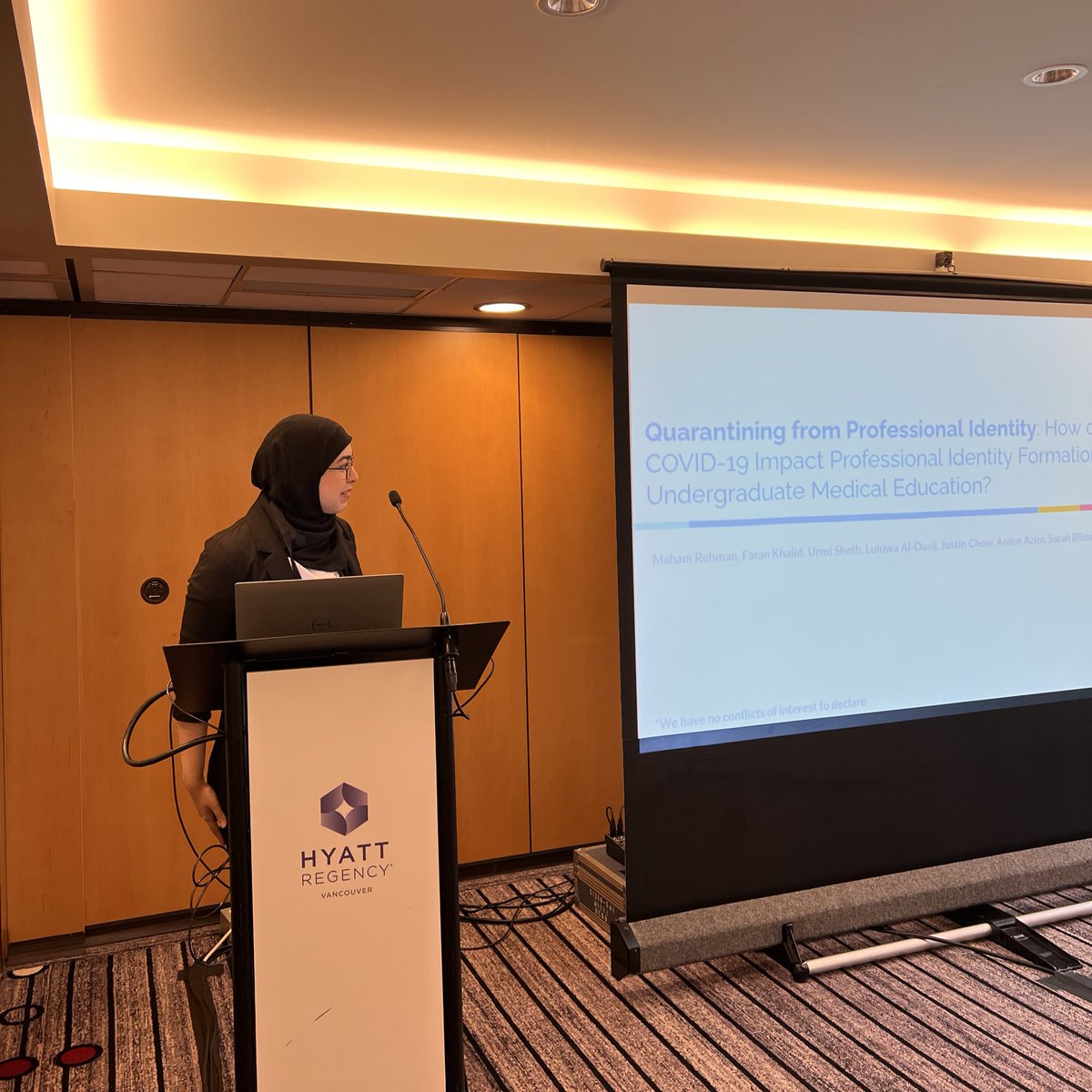Excellent presentation by <a href="/maham_rehman/">maham rehman</a>, soon to be PGY-1 <a href="/UofT_DoM/">Department of Medicine University of Toronto</a> on the disruption of professional identity formation among medical grads <a href="/machealthsci/">McMaster Health Sciences</a> due to COVID-19; the theme “late bloomer effect” arose due to delays in knowledge acquisition &amp; application #ICAM2024 @AFMC_e