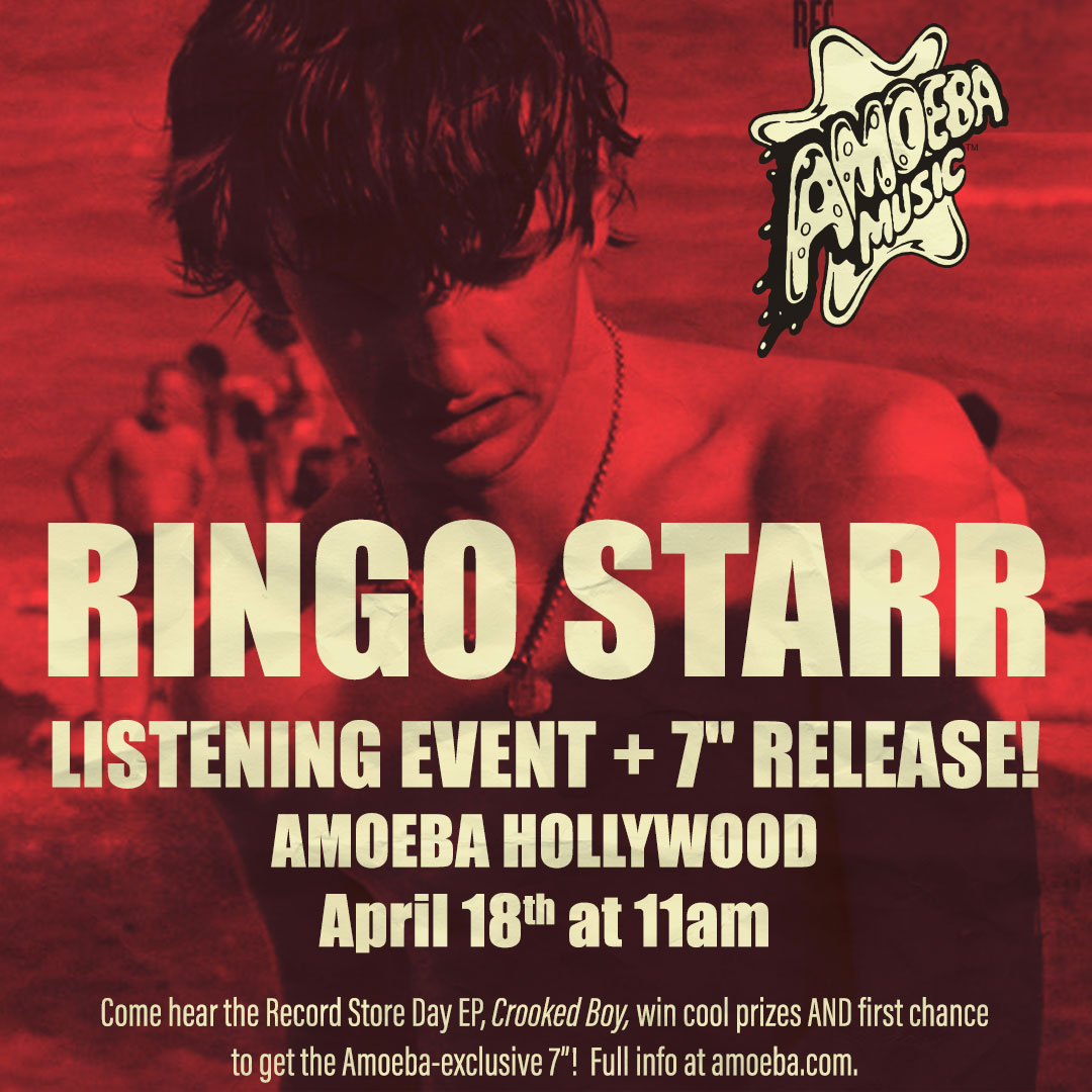 JUST ANNOUNCED: @ringostarrmusic + @RealLindaPerry will be at Amoeba Hollywood for the listening party to introduce the new EP and kick off the event Thursday at 11am! Please note: they will not be meeting fans or available for photos/autographs. Info: bit.ly/3U9HDv0