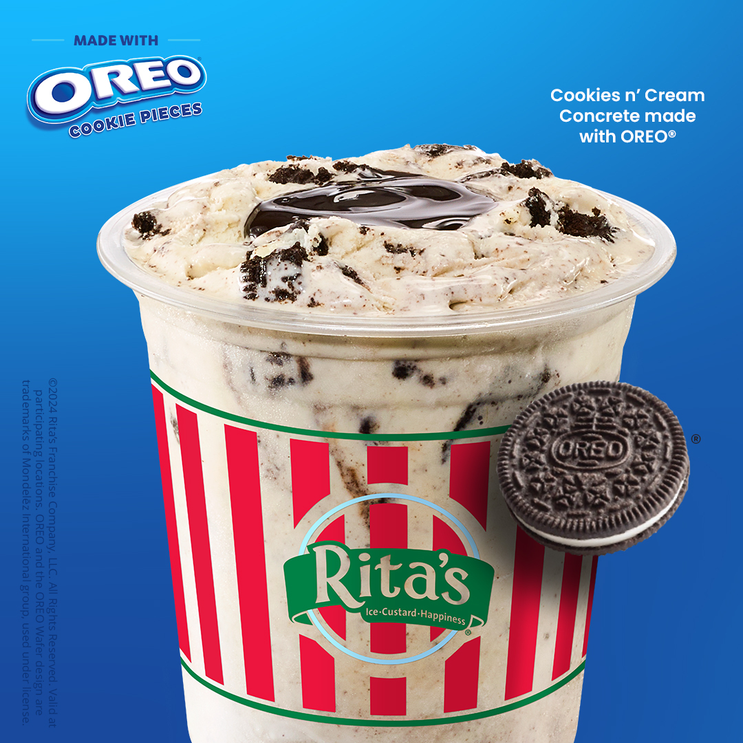 We’re adding a new flavor to our Frozen Coffee lineup! New Frozen Coffee made with OREO® cookie pieces is here! And for all our Frozen Custard lovers, try our Cookies n' Cream Concrete made with OREO® cookie pieces! 😊 ✨