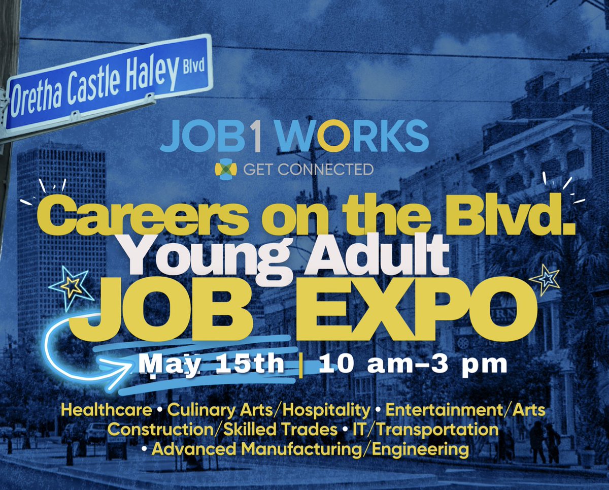 JOB1 will host its 4th annual Youth Expo on May 15th! This is a large-scale hiring event with a primary focus on youth and young adult job seekers. Register Here: bit.ly/4cPZ6jc