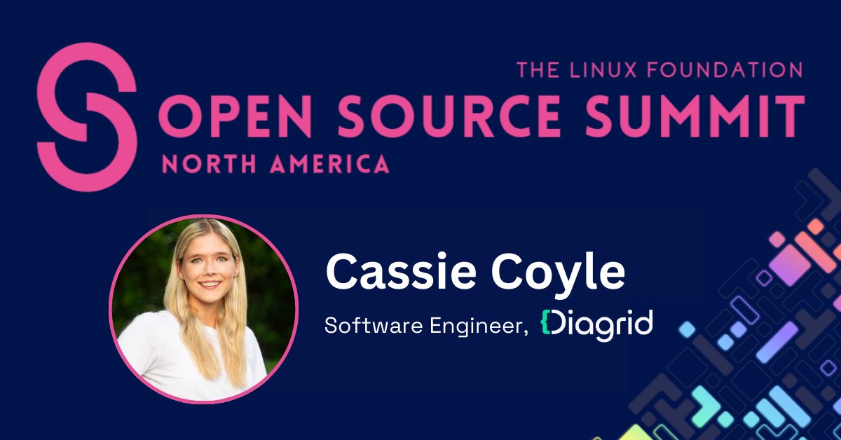 diagridio's tweet photo. Will you be at #OSSummit this week? Don't miss @cassie1coyle in her lightning talk during #ContainerCon on Wednesday: Standardizing Errors: A Practical Guide with #Dapr
Add it to your schedule: https://t.co/Iap5Op9nXn https://t.co/D6TlHaxHme