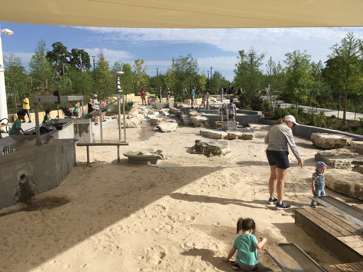 More pictures of this past weekend opening of The Commons in Hermann Park. The park has everything from peaceful ponds with benches to slides and swings for the kids. Other new features include a carousel, splash cove and space adventure.