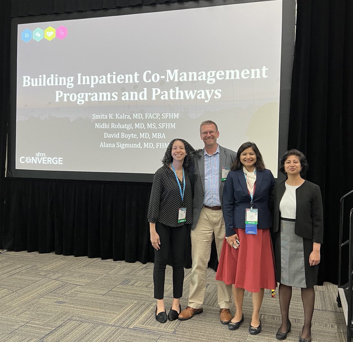 Excellent discussions & learnt so much at #comanagement workshop at #SHMConverge24. Thx ⁦@smitakkalra⁩ for organizing and inviting me and Drs. David Boyle and Alana Sigmund to serve as faculty at this session. Thx to attendees and expert facilitators! ⁦⁦@SPAQIedu⁩