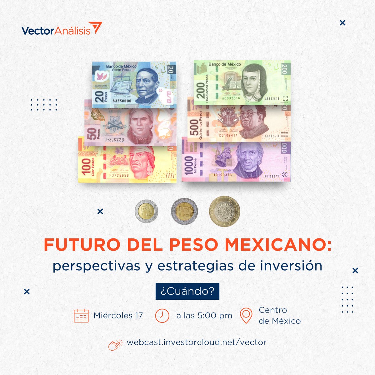 informando2025a's tweet photo. ¿Hacia dónde va el #Peso mexicano?

¡Te invitamos a nuestro webinar, el siguiente miércoles! 
Regístrate y reserva tu lugar en: https://t.co/mTPmq3jMaB https://t.co/I1iYRTkrgy