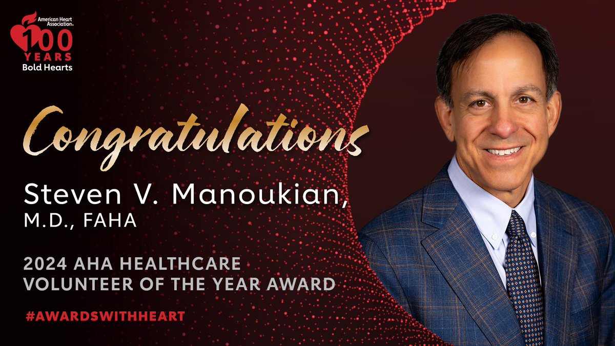 Steven V. Manoukian’s vision of a strategic relationship between @American_Heart and @HCAHealthcare has helped address health disparities in local communities and equitably improved patient care. spr.ly/6012wACKM #AwardsWithHeart