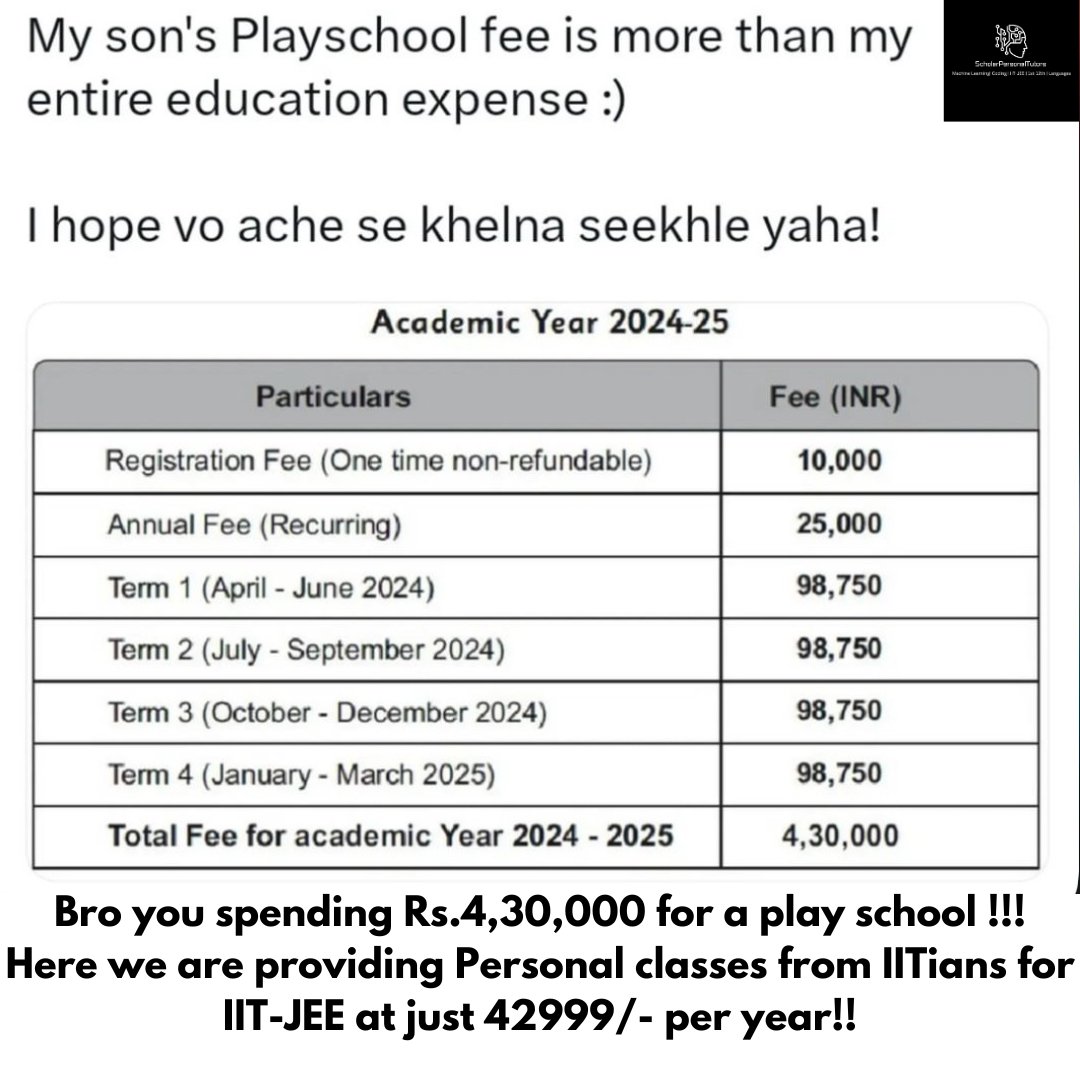 Discover the unparalleled value of personalized education! we offer exclusive personal classes led by IITians for your IIT-JEE preparation, all at an incredibly affordable rate of just Rs.42,999 per year! Unleash your potential with us today!!

#IIT #IITJEE #iitjeepreparation