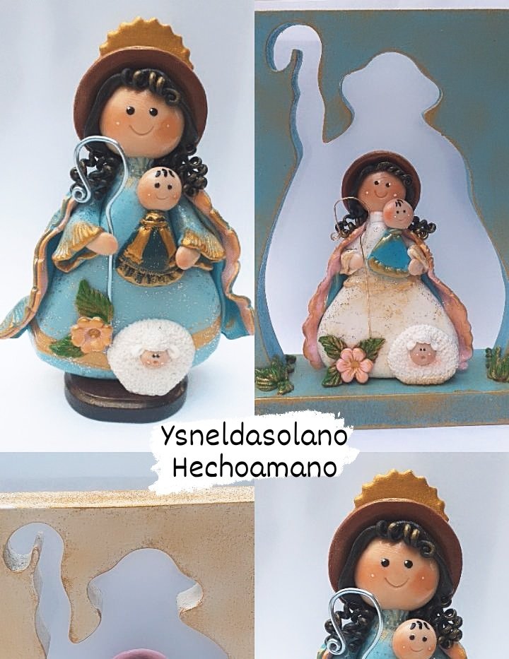 ysnelda's tweet photo. Mis virgencitas en Masa Flexible hecha con todo cariño♡ https://t.co/NxucASMY7i