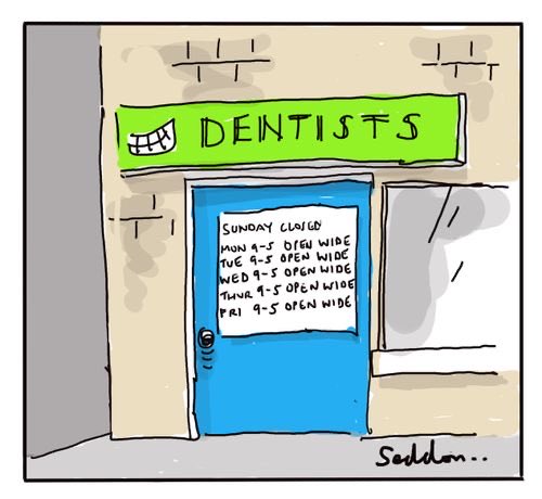 Check up #Monday #Dentist #cartoon