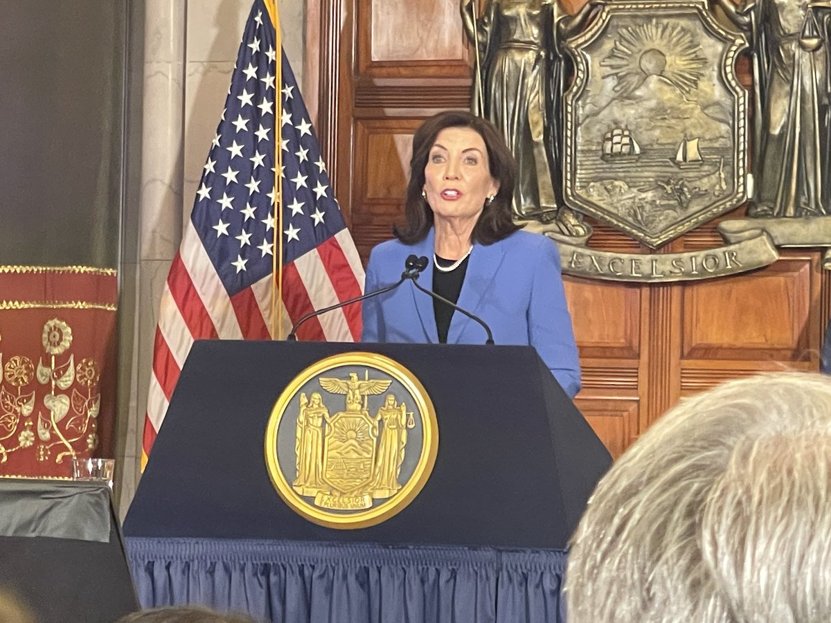 .@GovKathyHochul is holding a Red Room announcing a handshake agreement of the 2025 N.Y. budget. “Each of us came to the table with really strongly held beliefs, but then in the interest of our state, we came together,” Hochul says. “…You don’t always see that here.”