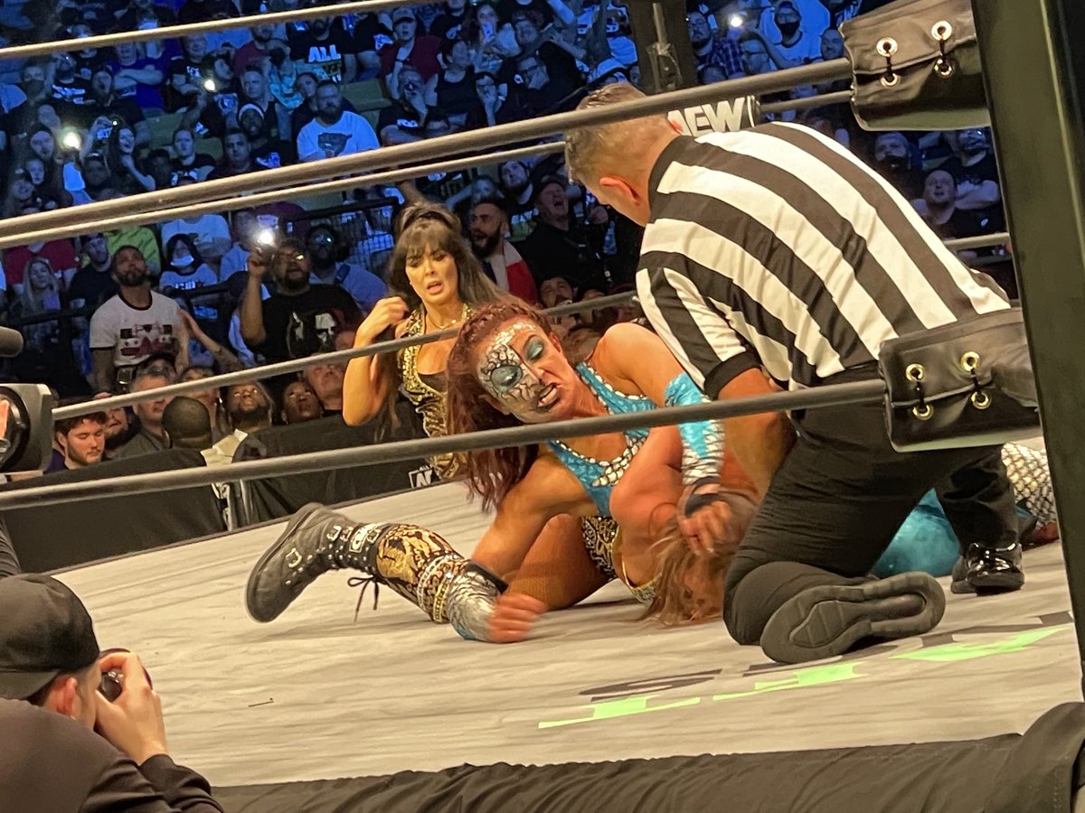 Doing things that no one asked for produces results that no one could have imagined. @thunderrosa22⁩ ⁦@RebelTanea⁩ #aew #aewdynamite #prowrestlingtees #connectingpeoplethroughwrestling ⁦@AEWonTV⁩ ⁦@AEWLive⁩