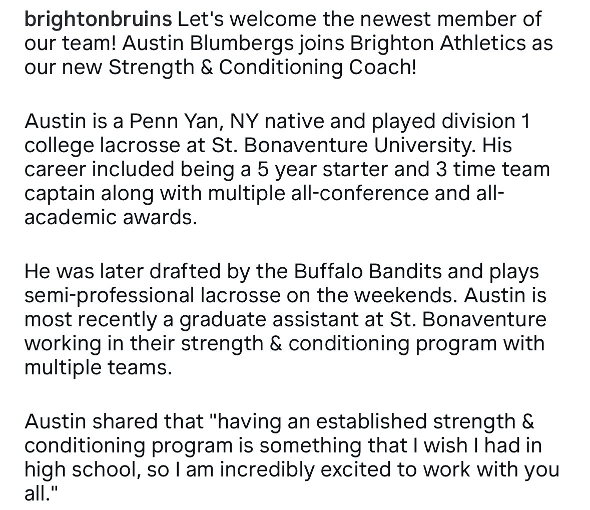 Brighton Bruins Athletics tweet media