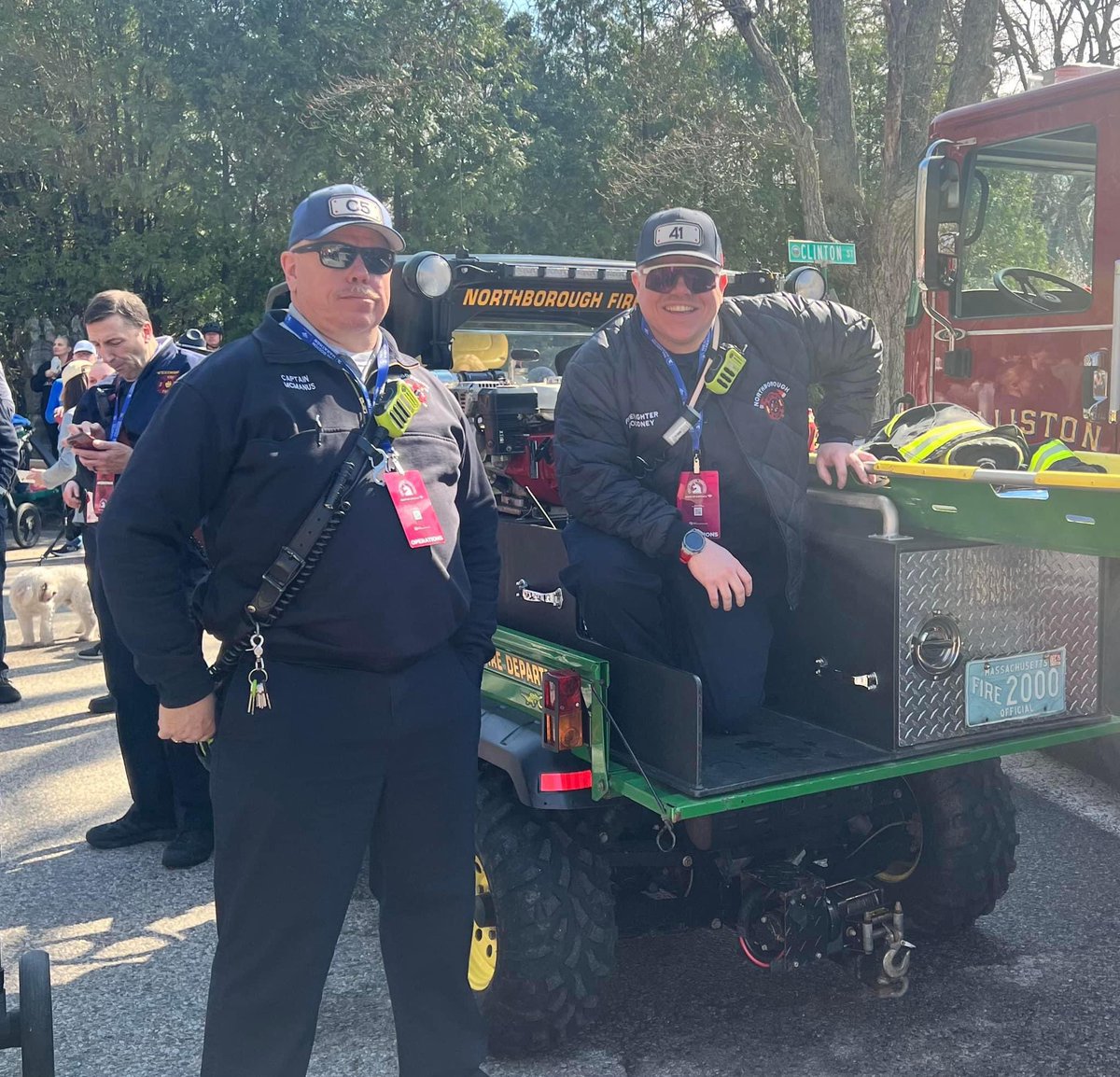 Local3057's tweet photo. Today being marathon Monday, Northboro Fire Local 3057 sent to crews to assist with staffing the marathon detail. 
Engine 2 is in Hopkinton staffed by Captain Theve, Senior FF Pulsifer and FFOP LaFreniere.
Car 3 with our UTV Gator is staffed by Captain McManus and FFOP Goodney https://t.co/fZxlgb48vb