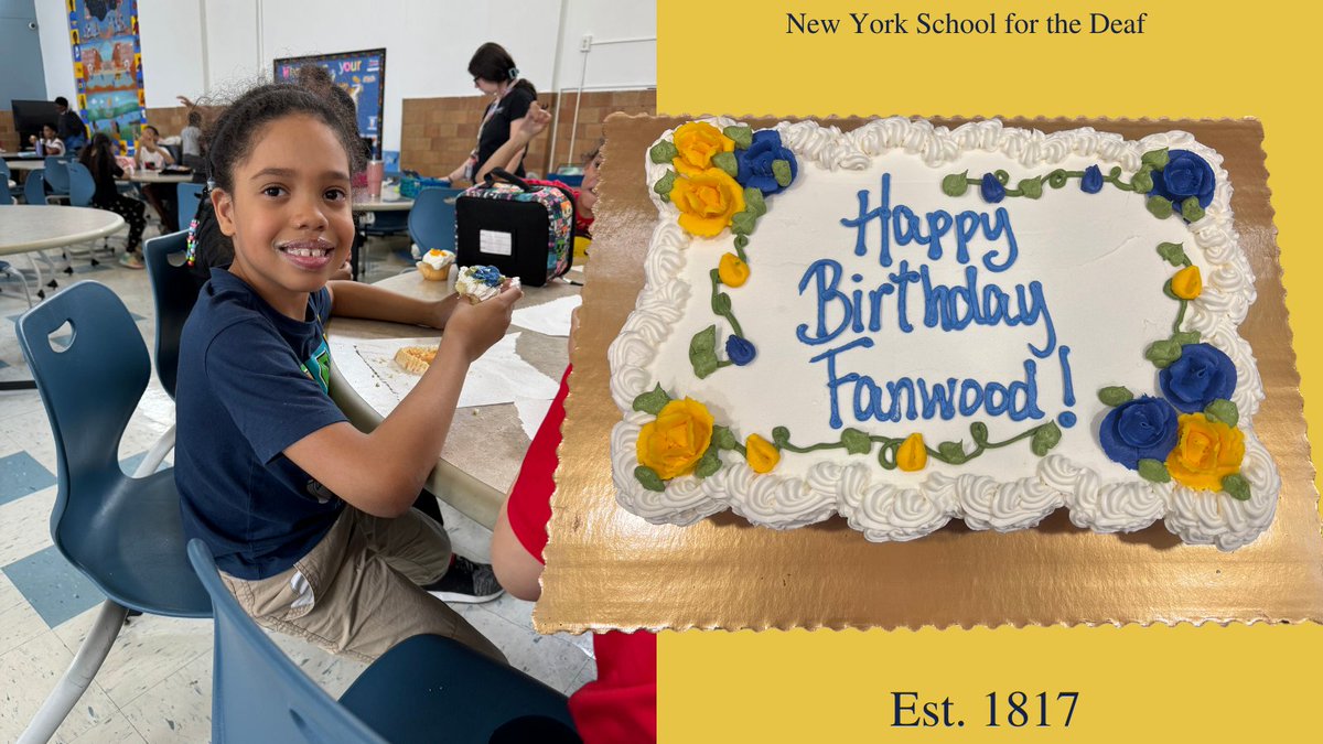 Today is Fanwood's 207th Birthday! Students 
& staff members celebrated with delicious birthday cupcakes and we are all really looking forward to celebrating with the Fanwood Community this Wednesday at #TheMets! #ASL #ASLDay #BilingualEducation @NewYorkMets