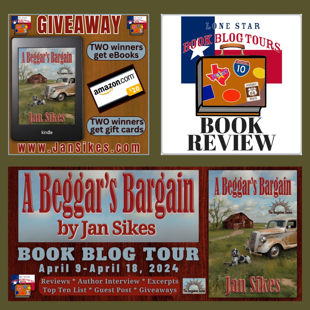 kristinethall's tweet photo. "This is a lovely, sweet romance that is sure to please."
@maryannwrites #bookreview of A BEGGAR'S BARGAIN by @JanSikes3! Find out what she loved & a quibble+ #WinPrizes w/#LoneStarLit!
#HistFic #TexasAuthor #thebargainerseries #seriesdebut #giveaway
https://t.co/qCTEVjKKOY https://t.co/p3kFNMksPb
