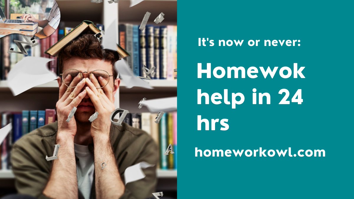 HomeworkOwl's tweet image. Are you struggling with a pile of homework assignments? Get expert help in just 24 hours. No plagiarism, no AI. For humans by humans. #HomeworkHelp #CollegeStudent #Domyhomeworkforme