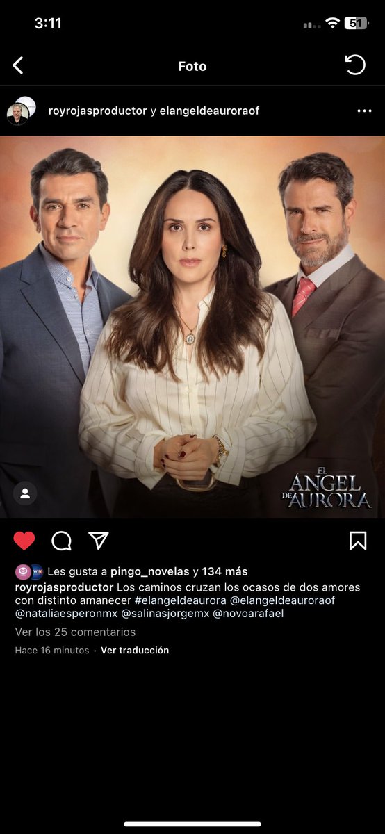 Tenemos a los protagonistas adultos de #ElÁngelDeAurora: Natalia Esperon, Rafael Novoa y Jorge Salinas encabezarán esta nueva producción de Roy Rojas en su debut como productor ejecutivo en Televisa.