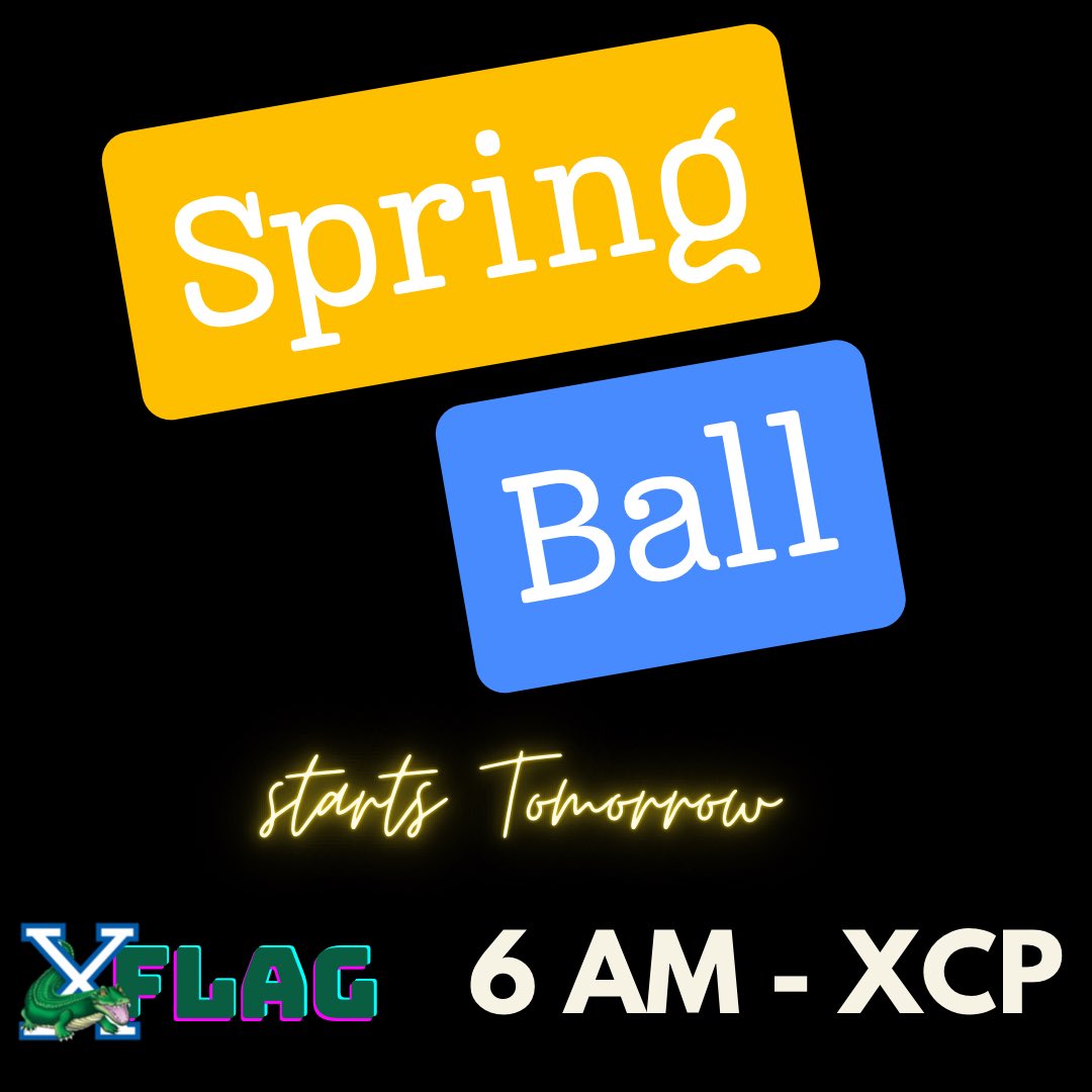 XCP Flag Football Spring Ball starts tomorrow!!!! 🐊🏈 @XCPGators1 @xcpgatorsports