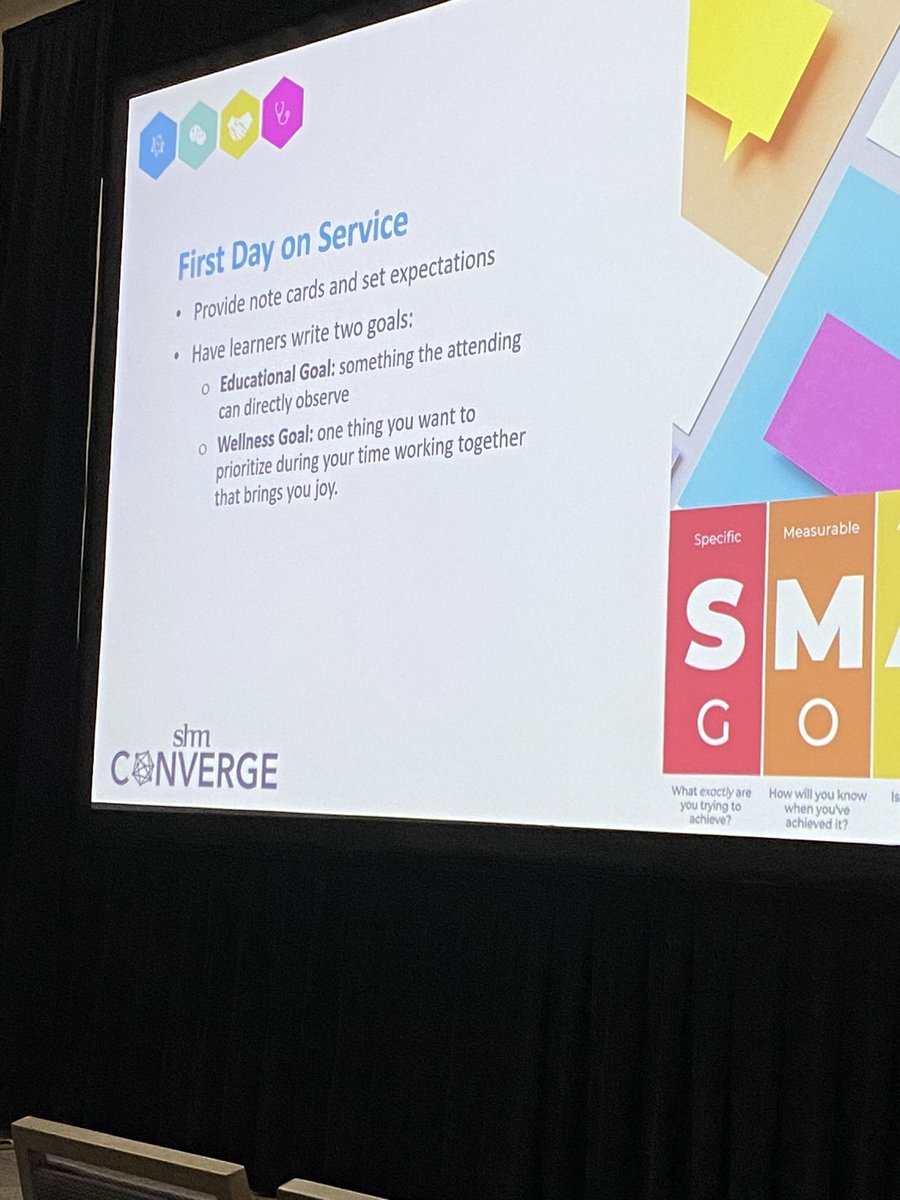 Cliff notes from my #PhysicianWellness talk today: 1️⃣embody wellness centered leadership😎 2️⃣use feedback as a resource 🧰 to mitigate burnout 3️⃣use the note card method ✏️ as a means of fostering wellness on the wards #SHMConverge24 @uthsc