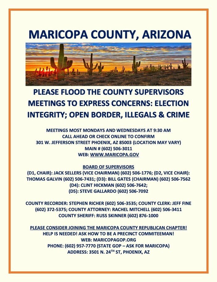 @PeterBernegger Stand up for yourselves #Arizona #Maricopa