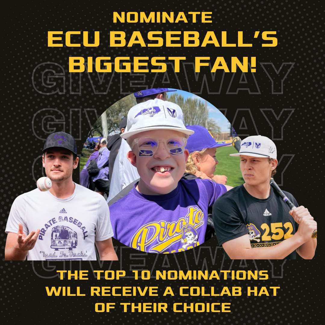 Youngs PT&SP (@youngs_pt) on Twitter photo We want to know who YOU think is ECU Baseball’s biggest fan! Comment the full name of your nominations below 👇🏻 Nominations will be determined Friday 4/19.
<a href="/ECUJungle/">#PackTheJungle💍🏴☠️</a> <a href="/BoneyardTeam/">Team Boneyard</a> <a href="/The23ClubNIL/">The 23 Club</a> <a href="/ECUBaseball/">ECU Baseball</a> We want to know who YOU think is ECU Baseball’s biggest fan! Comment the full name of your nominations below 👇🏻 Nominations will be determined Friday 4/19.
<a href="/ECUJungle/">#PackTheJungle💍🏴☠️</a> <a href="/BoneyardTeam/">Team Boneyard</a> <a href="/The23ClubNIL/">The 23 Club</a> <a href="/ECUBaseball/">ECU Baseball</a>