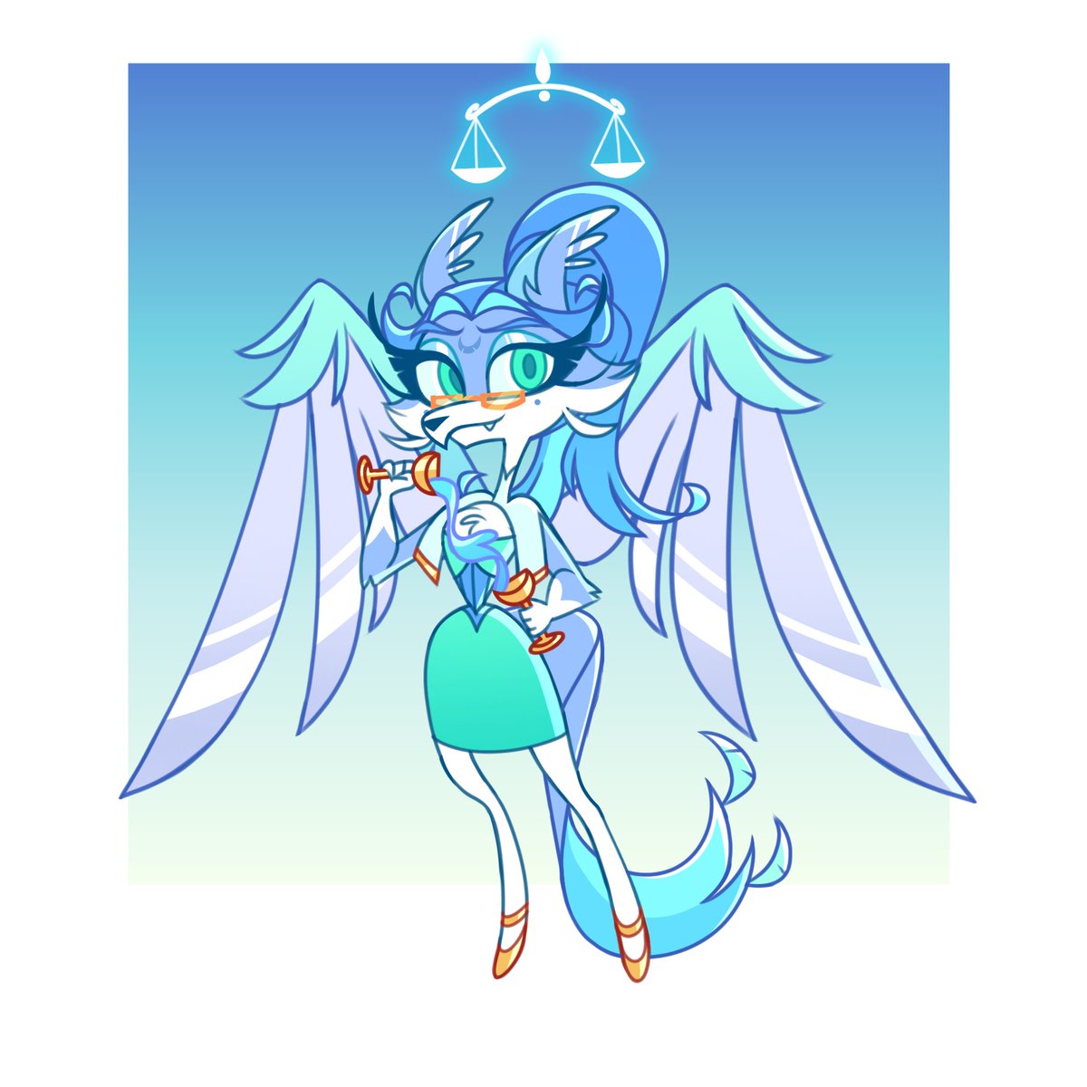 AllanOliver9889's tweet photo. ✨ ⚖️🩵TEMPERANCE 🩵🐺🐦✨
.
The virtue of temperance, she is the counterpart of Beelzebub!
.
My friend @MadameRosaria and I imagined and drew what the #7virtues of paradise would be like, counterparts to the 7 deadly sins of #HazbinHotel/#HelluvaBoss. https://t.co/hgG6PgaBJ0