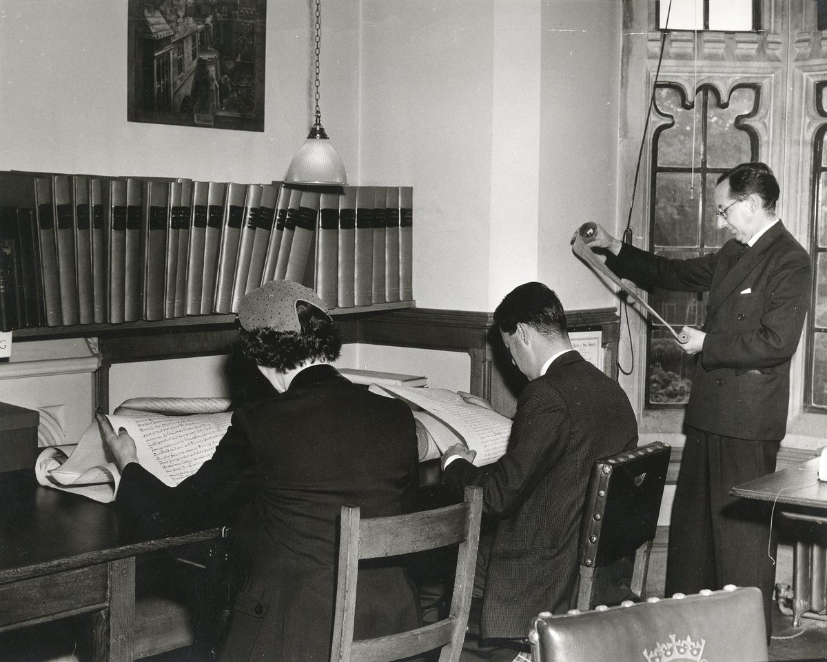 Continuing our new 'Then & Now' series of our archives past and present, with this photograph from 1959 of two researchers in our old search room. Our current search room is only open for a few more months before the collections are relocated, so don't miss out! #TowerHeritage