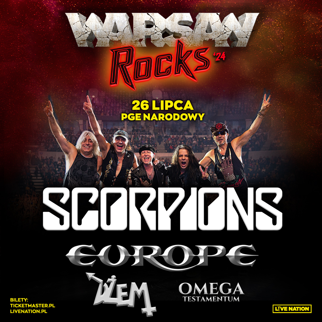 We are very excited to announce that Omega Testamentum and Dżem will join us on Friday 26th July for Warsaw Rocks ‘24 at the PGE Narodowy Stadium in Warsaw. Get your tickets now at LiveNation.pl!