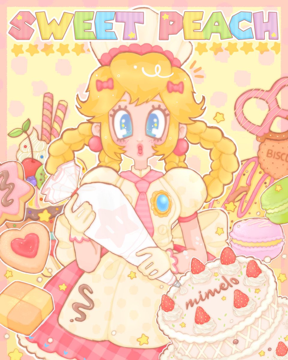 patisserie peach fanart🍓:3 #princesspeachshowtime