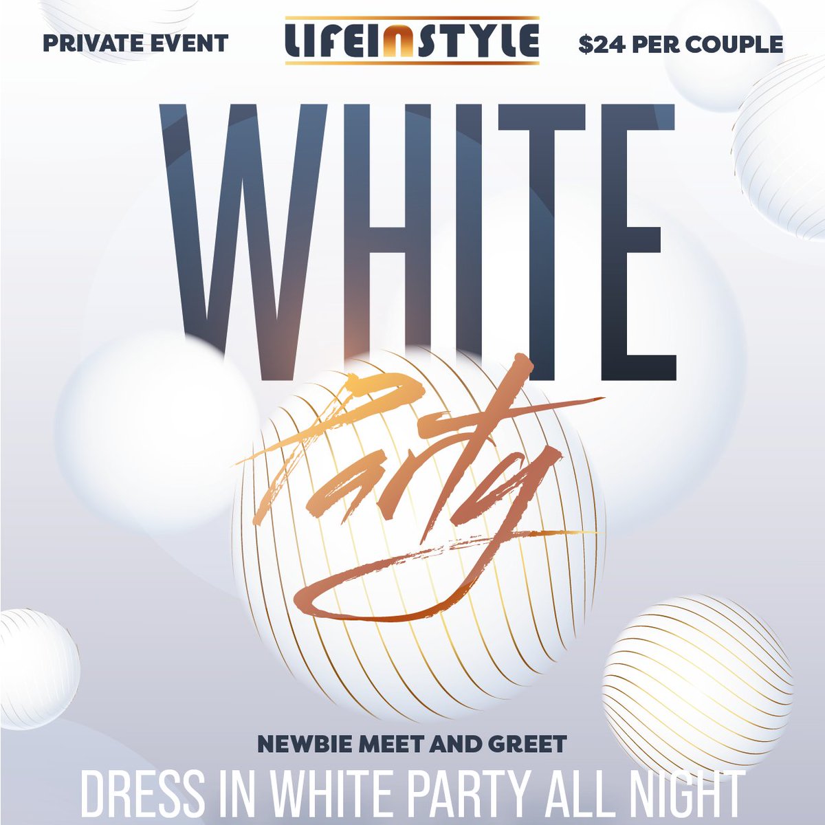 lifeinstylestl's tweet photo. ⚪️🌟 Ready to glow? We’re throwing the Sexiest White Party Meet and Greet 🎉 Dress in your freshest white gear and light up the night with us on April 26th. Dress in white, party all nite! ✨ #WhitePartyVibes #PartyInWhite #StLouisNights #LifeinStyle #STLSwingers https://t.co/aKE5PcGoJw