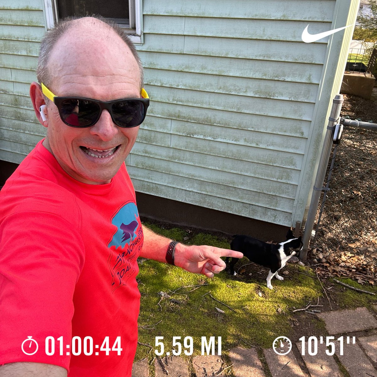 I ran  5.59 miles with Nike⁠ Run Club #justdoit #imlp2024 #mikereillyiscalling 70° and mostly clear skies with sunshine and a decent breeze. One hour Zone 2 run with a 10 minute Zone 4 sprint added at the end. Very challenging! 🏃🏃💥👍