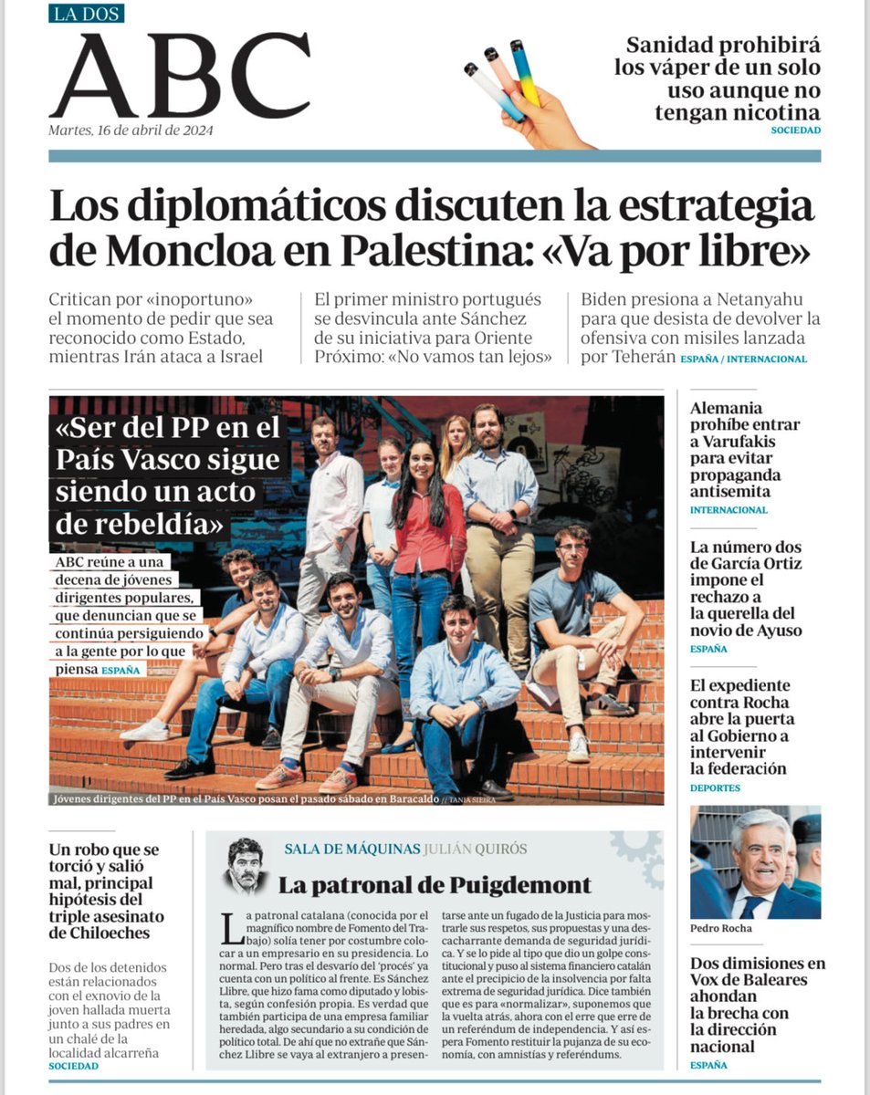 Martes. Portadas de ABC. Pronto en k+ 👇