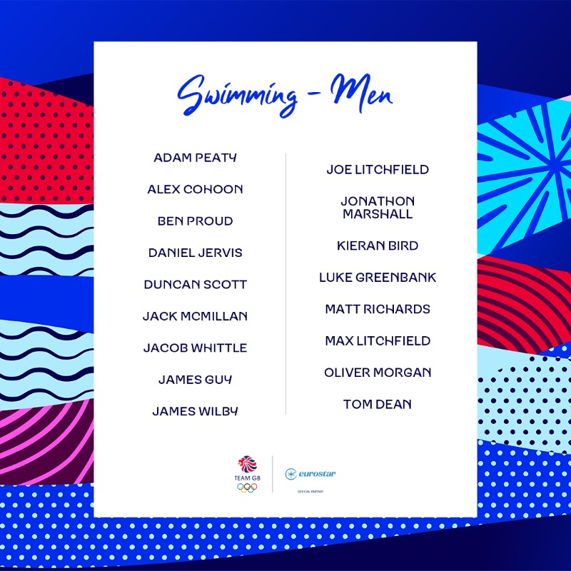 TeamGB's tweet photo. Announcing our 33-strong swimming and marathon swimming squad for @Paris2024 🏊

Welcome to Team GB. 

@Aquatics_GB | @EurostarUK