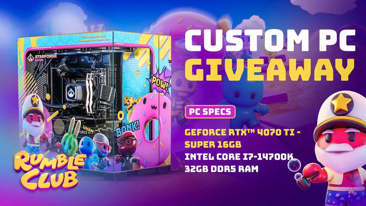 We’ve got a little surprise…👀

Thanks to <a href="/StarforgePCs/">Starforge Systems</a> &amp; <a href="/MadMushroomGG/">Mad Mushroom 🍄</a>, we created a Rumble Club PC that we are GIVING AWAY to one of YOU🎉

⏰GIVEAWAY (US only): MAY 17

Check the Rumble Hub for details and to enter—start climbing that leaderboard!
OTK.to/RC