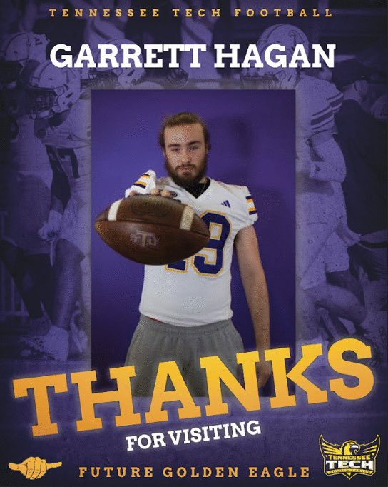 Imgarretthagan's tweet photo. Thanks again for the invite!! Will be back in June @TNTechFootball @mcmullen_justin @CoachWilder353 @CoachSamTTUFB @coachgregjones @HHSMustangs @coach_wwright @CSmithScout https://t.co/Xvy8ZCHpUX