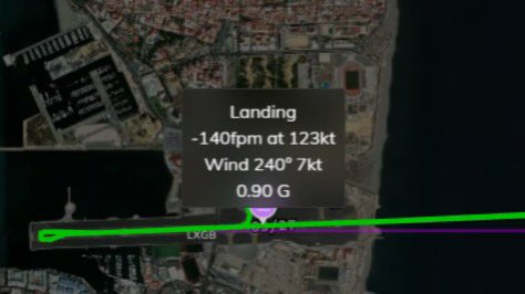 What an end to the evening! <a href="/flyukva/">Fly UK VA</a> A321 neo, EGKK-LXGB to see the rock. Loved it! Beautiful landing to 👌🏻#virtualpilot