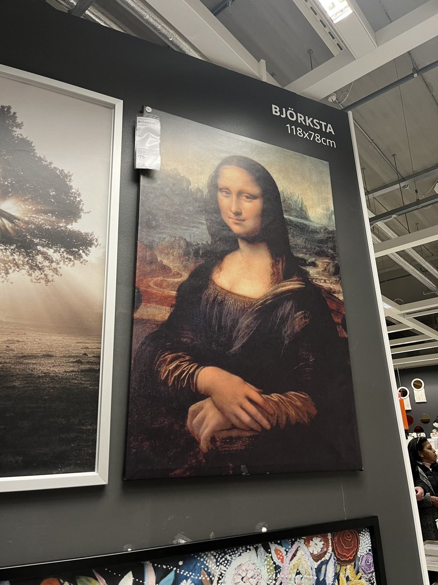 The Mona Lisa is at IKEA! 😍😍