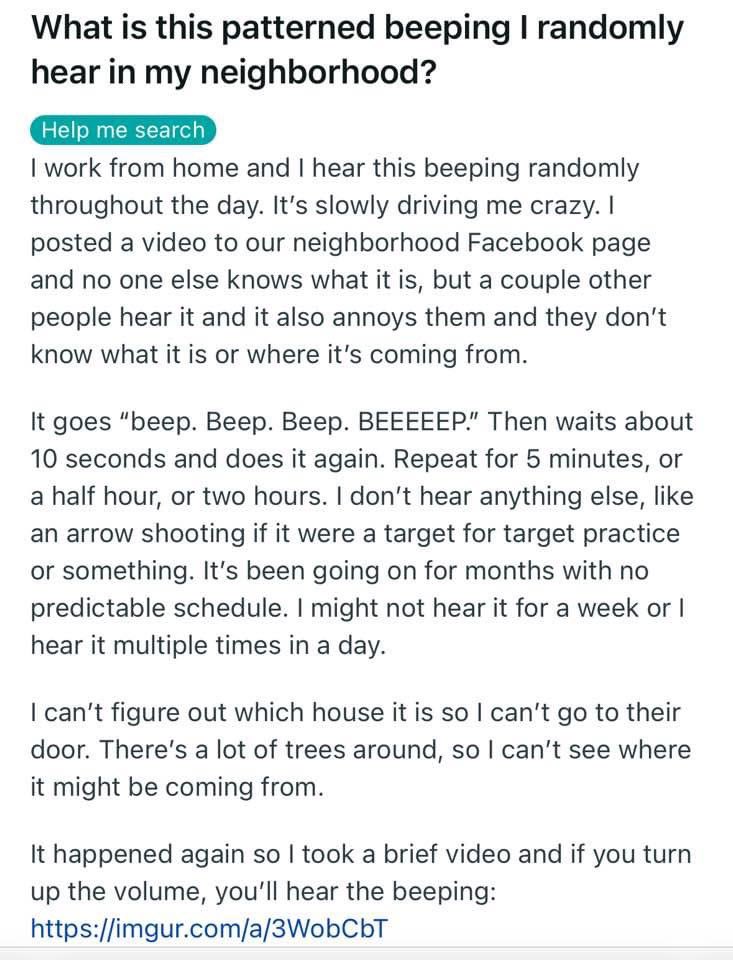 Helenk831's tweet photo. Has anyone else experienced it? No one else hears it but me. https://t.co/urqFaNLoyo