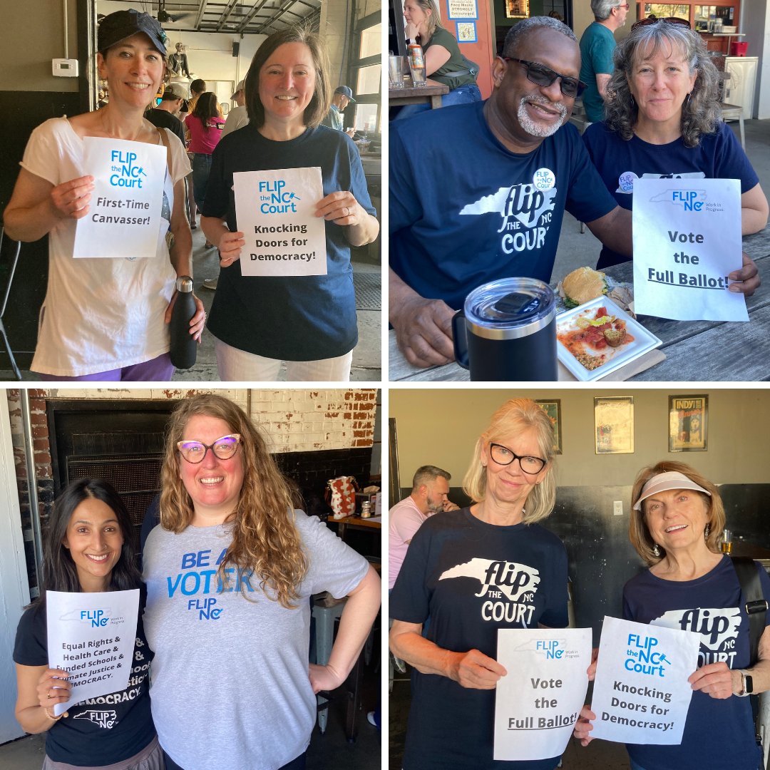 Sharing some more pics of our awesome canvassers. Simply the best! 🥹🌊📋🚶‍♀️🏘️🚪🇺🇸 Learn more about our events at flipnc.org.