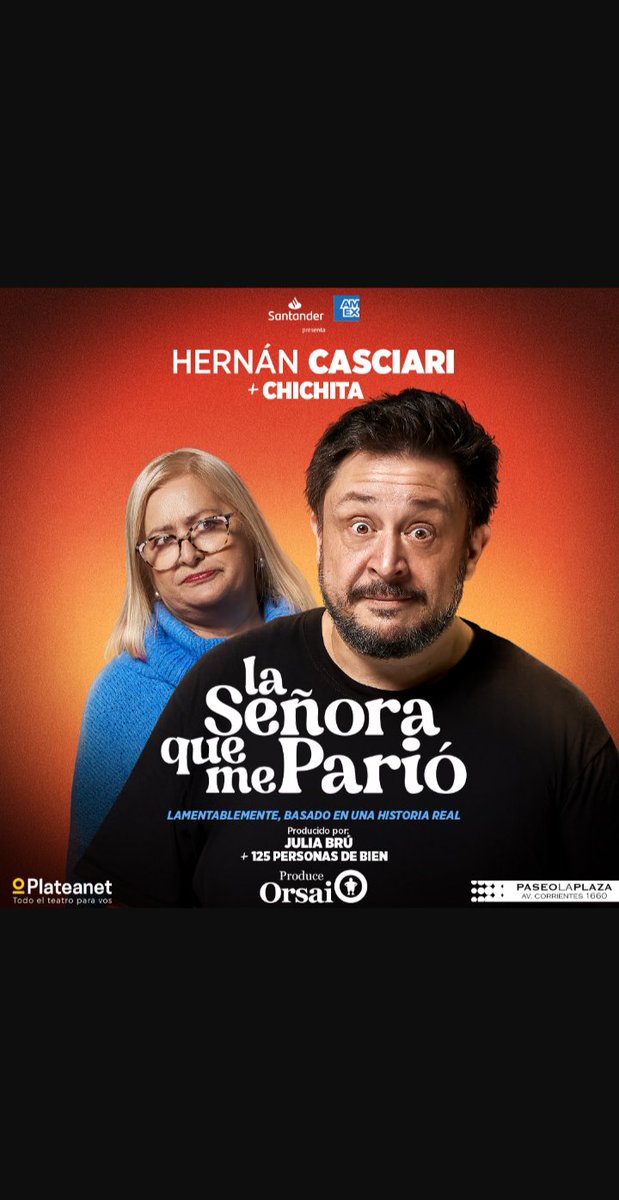 Julitabru's tweet photo. A partir de mayo, se viene una obra espectacular producida por mí y algunas personas más. Vayan al Paseo La Plaza! @ComunidadOrsai, @casciari, @gabou, @Plateanet , @PaseoLaPlazaOK . Los esperamos! https://t.co/b2TXv0FuON