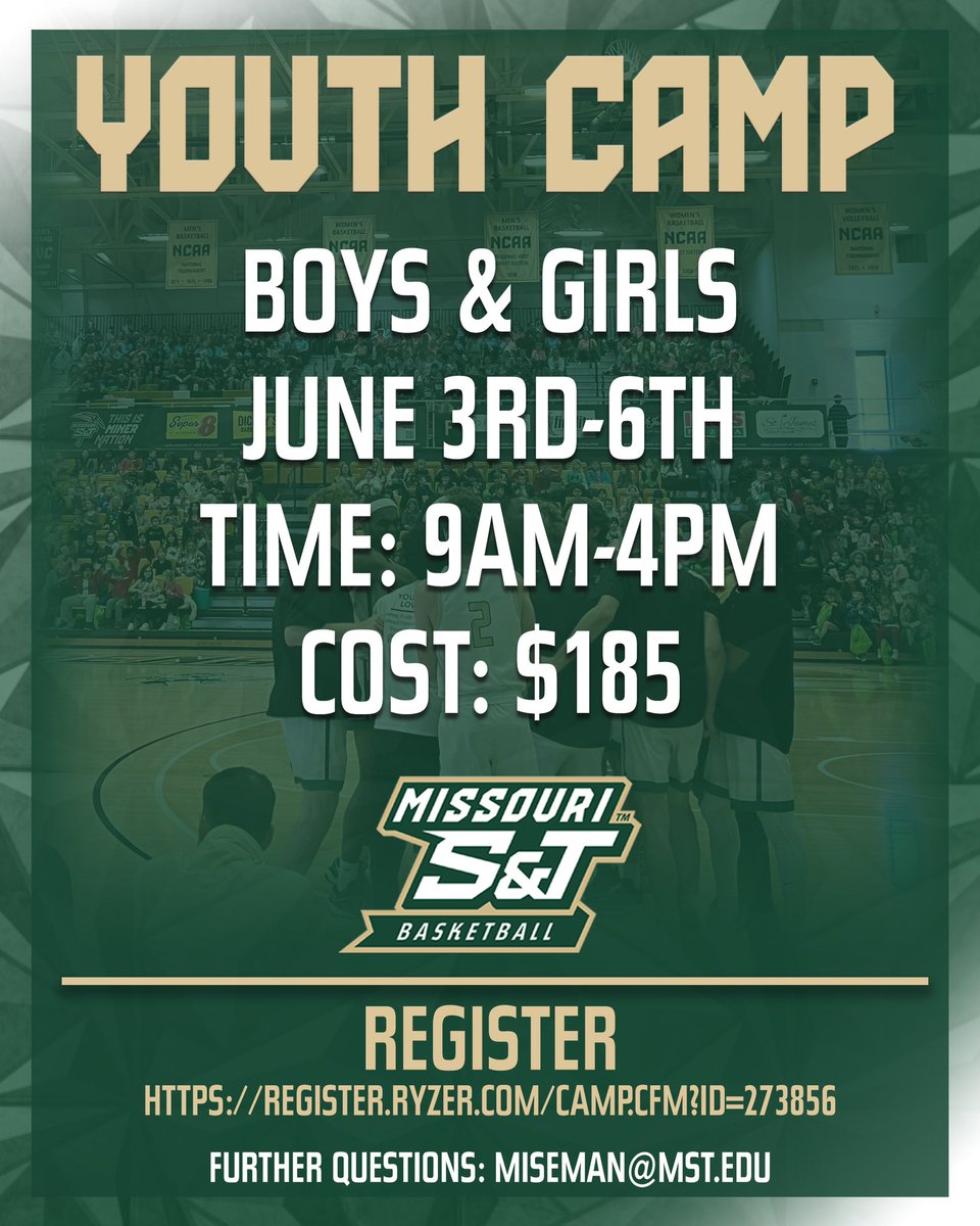 Start making your summer plans now. 🏀camp with the Miners get signed up now. minermensbasketballcamps.com/general-youth-…