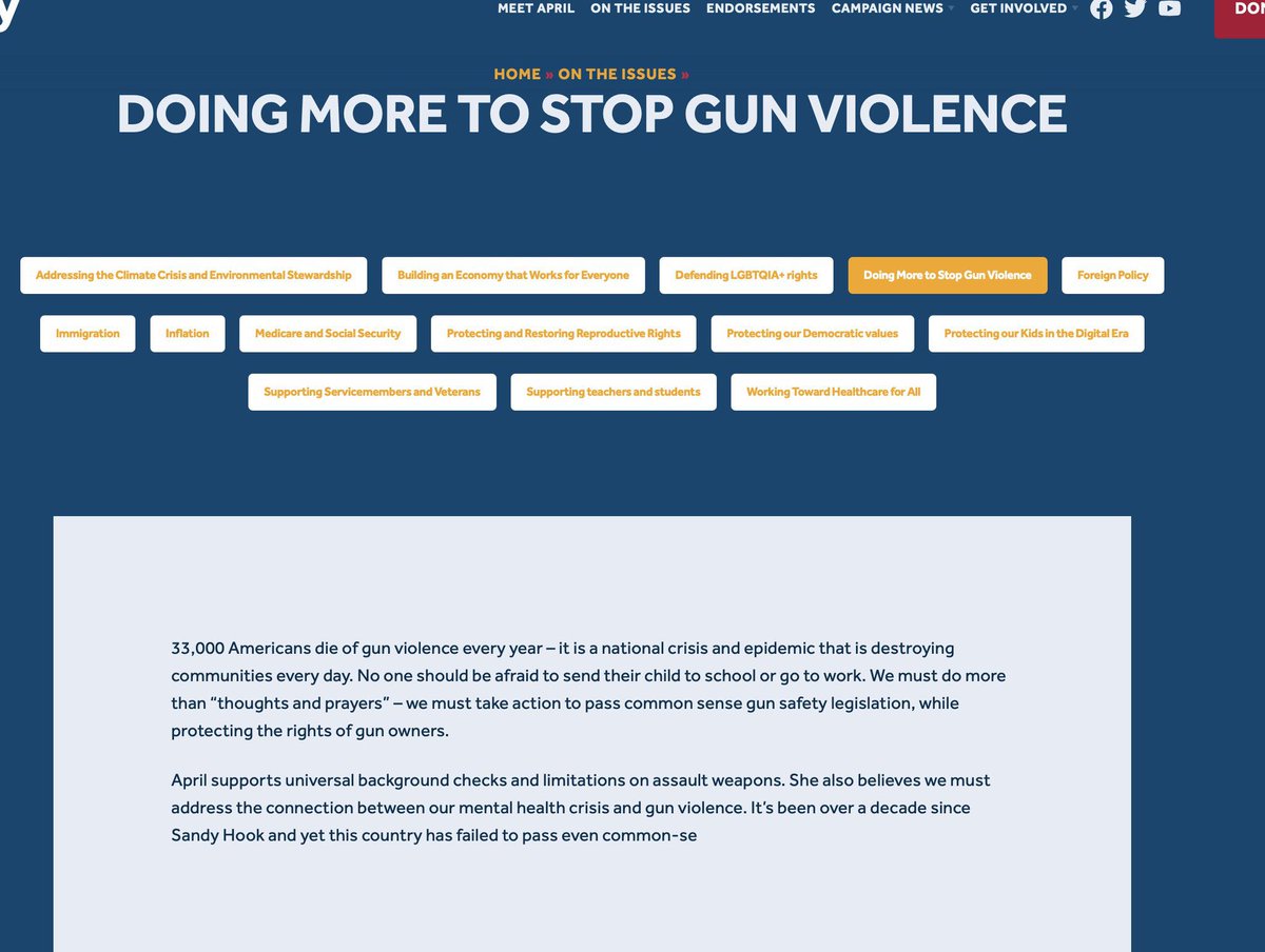 @April4Congress Thats nice but what are going do about it other than state the obvious. What “limitations” on assault weapons are you for? Lots of platitudes but no solutions