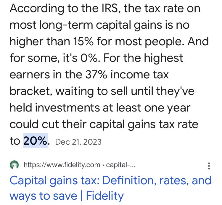 @MikeWin46308872 @TerrenceBeBack @mcuban @IRSnews @uberliner @NewsHour @nprpolitics @Forbes @business @MadMoneyOnCNBC So $3.2B, less the $285M original purchase price would put it at a 20% Capitol Gains taxrate. So $2.91B @ 20% would be roughly $582,400,000… less legal deductions, of course 👀🤔🤷‍♀️ So how does that equate to him being any better than any former president filing? 🧐🤦‍♀️🙄