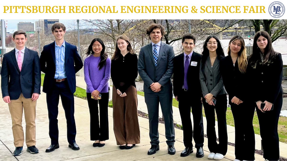 Congratulations to Aidan Hall, August Kollar, Julia Ghil, Mae Cano, August Zentner, Lucian Mikush, Katie Ding, Aika Kitani, and Ana Momiroski for their participation in the 2024 Pittsburgh Regional Science and Engineering Fair. To learn more, visit: mtle.bo/3VZUoJL