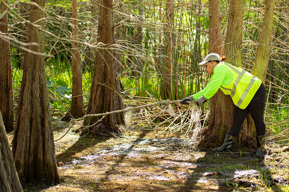 Volunteers from OUC, @OrlandoCitySC & @ORLPride teamed up for OUC's 2024 Earth Month Community Volunteer Project! Volunteers cleared waterways surrounding Eagle Nest Park with Kingston also taking part in the project supporting Keep Orlando Beautiful🌎💚 #CommunityPowered