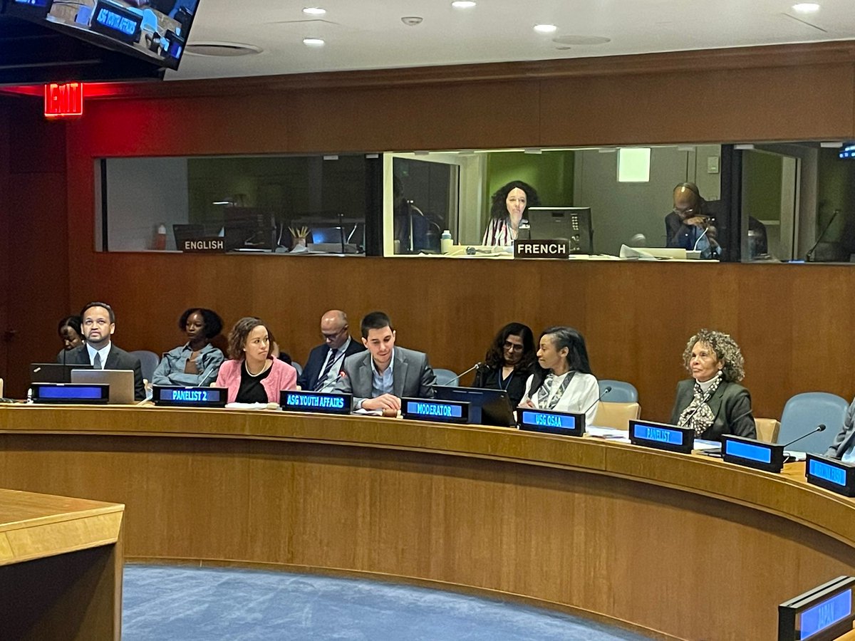 We were pleased to join @Duarte_UNOSAA at today's launch of Africa's Youth Voices network 🌍🙌 Integrating African youth perspectives into @UNOSAA1's policy analysis, advisory & advocacy efforts is critical to deepening meaningful youth engagement at the @UN 💪