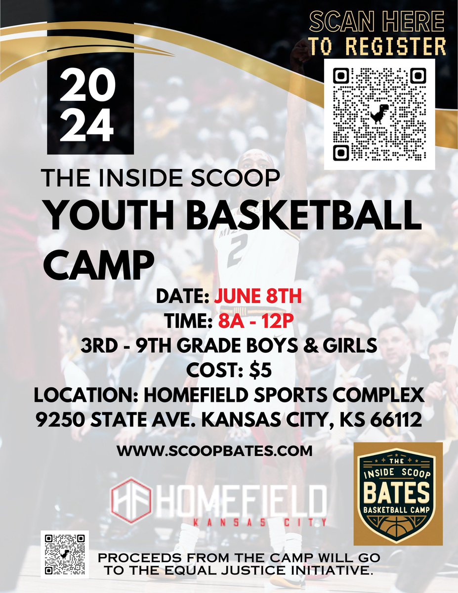 Attention all Metro 3rd-9th graders! Sign up today for the inaugural Inside Scoop Basketball Camp for expert coaching and skill development. Limited spots available, so hurry to the website and sign up. Only $5, with all proceeds benefiting the Equal Justice Initiative.